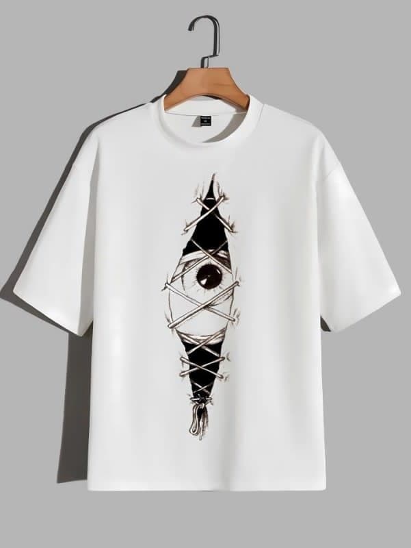 Wrapped Eye Graphic Tee – White